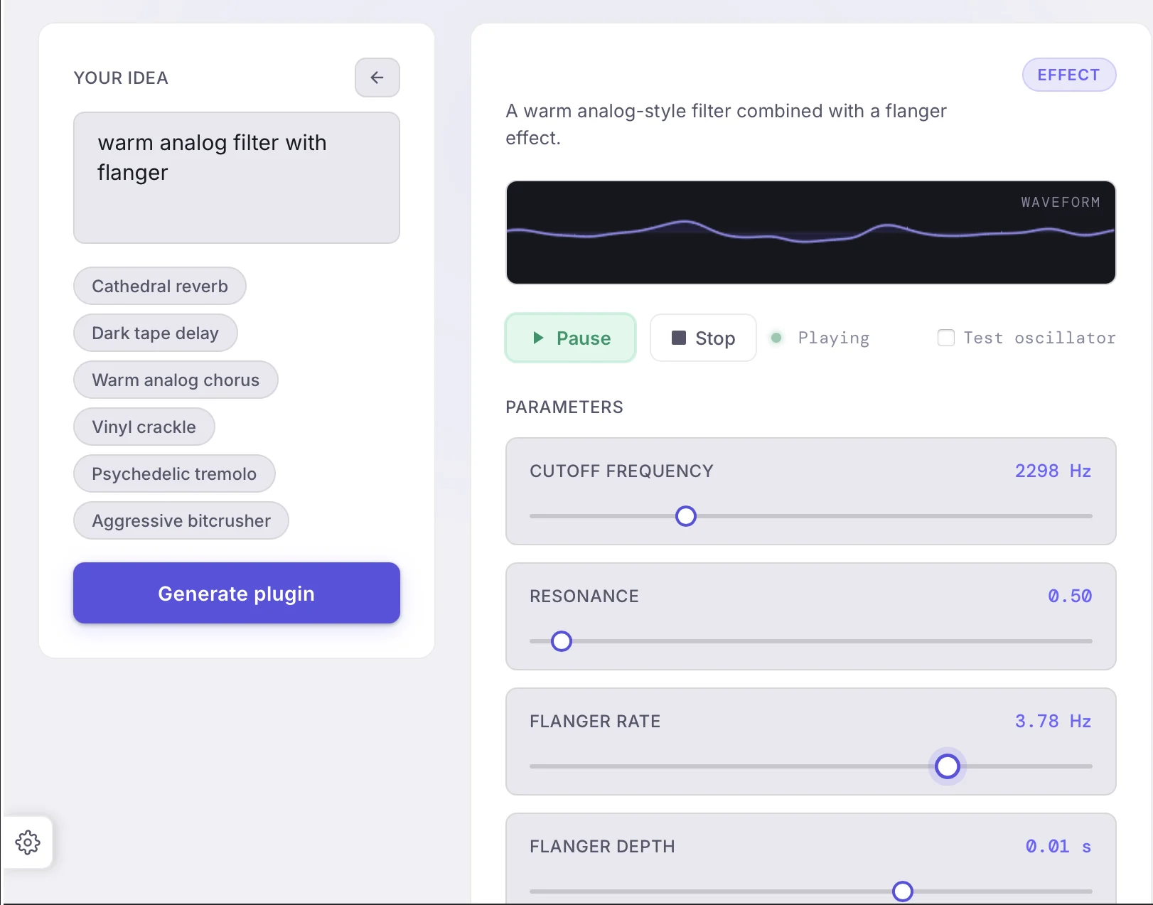 Audio FX Generator (preview)